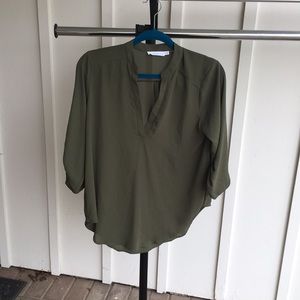 Lush army green blouse